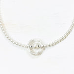 Fashion Silver Ball Circle Pendant Necklace
