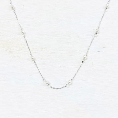 SS Pearl Necklace 12-15”