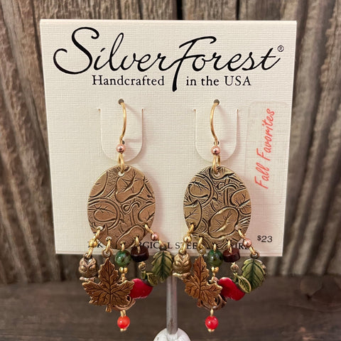 Silver Forest Fall earrings