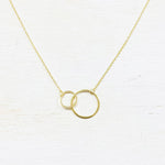 SS Double Circle Necklace 16-18”