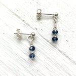 Sterling Silver September beaded dangle earring