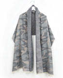 Soho Blanket Scarf-Blue Camo
