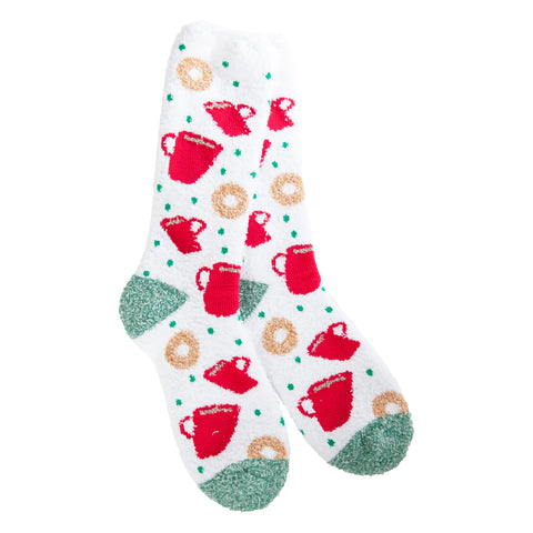 Coffee & Donuts- Holiday Cozy Crew Socks