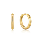 Gold Smooth Mini Hoop Earrings