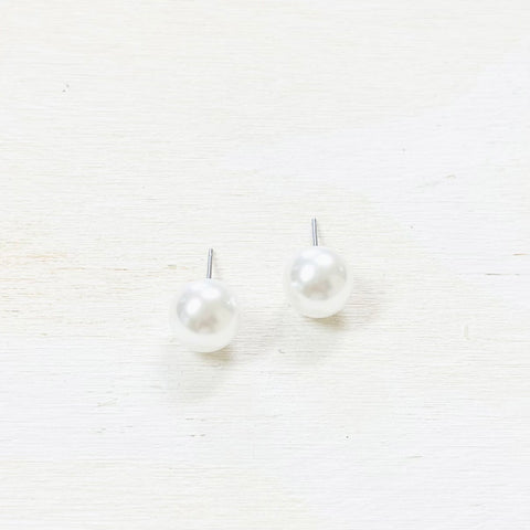Fashion 12mm Pearl Studs