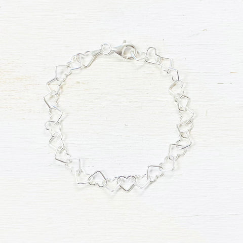 Sterling Silver Heart Bracelet