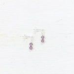 Sterling Silver Children’s Purple Earrings