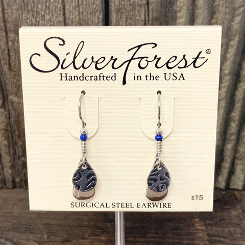 Silver Layered Teardrop Earrings