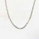 Sterling Silver Paperclip Chain- 30”