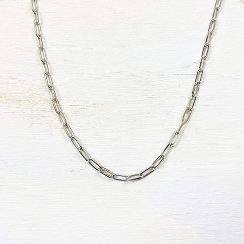 Sterling Silver Paperclip Chain- 30”