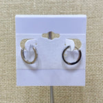 Silver Tone Smooth Mini Hoop