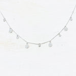 Sterling Silver CZ Drop Necklace
