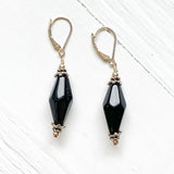 Sterling Silver Black Earring