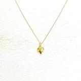 Sterling Silver Puffy Heart Necklace