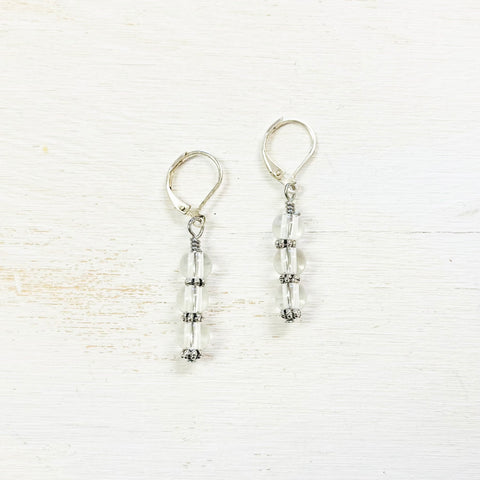 Fashion Three Bead Earrings