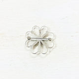 Sterling Silver Estate Flower Pin-Pendant