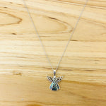 Sterling Silver Abalone Angel Necklace