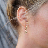 Sterling Silver Gold-Tone Kaia Hoop Flower Earring