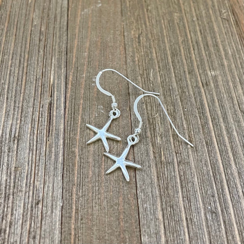 Sterling Silver Starfish Dangle Earrings