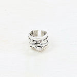 Fashion Silver Tone Thick Abstract Ring