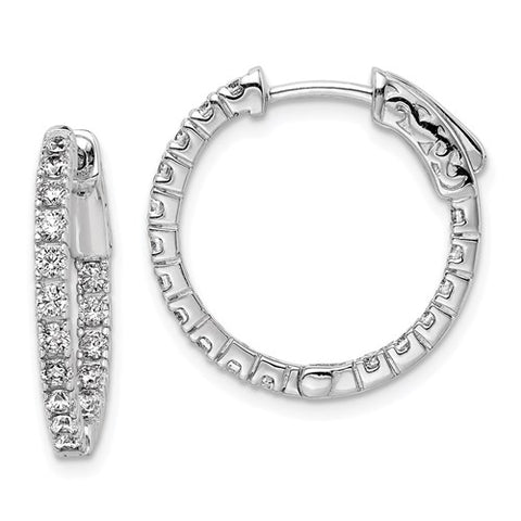 Sterling Silver CZ Inside Out Hoops