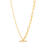 Mixed Link T-Bar Necklace