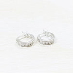 Sterling Silver CZ Hoops