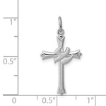 Sterling Silver Cross with Dove Pendant Necklace
