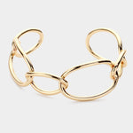 Fashion Gold Tone Open Link Cuff