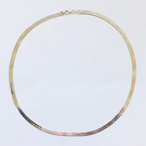 Sterling Silver Herringbone Necklace