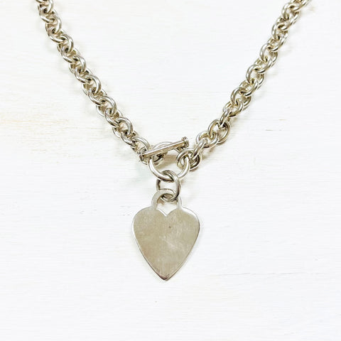 SS Estate Heart Necklace