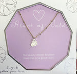Heart of Gold Sterling Silver Shimmer Charm Necklace