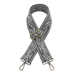 Grey Paisley Guitar Strap