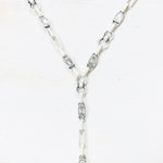 Fashion Chunky Link w/ Stone Accents Y-Chain Necklace