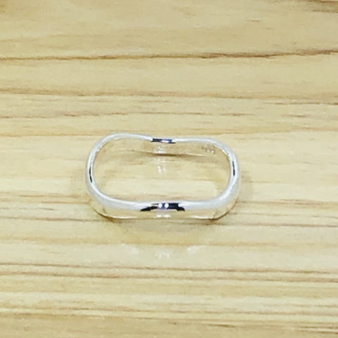 Sterling Silver Wavy Ring-Size 6