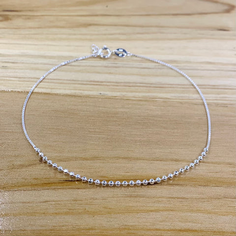 Sterling Silver Ball Chain Anklet