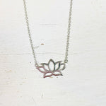 Sterling Silver Lotus Flower Necklace