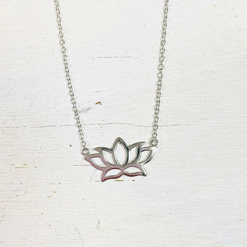 Sterling Silver Lotus Flower Necklace