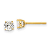 Sterling Silver Gold Plated CZ Studs