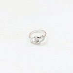 Sterling Silver Interlocking Hearts Ring