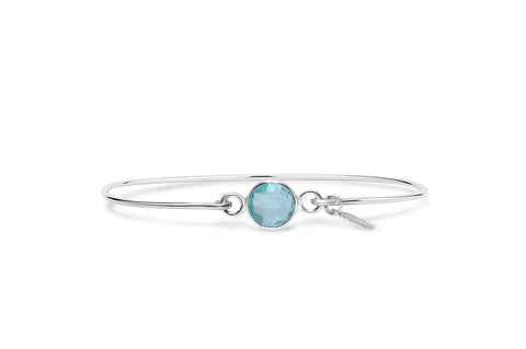 Silver Aqua Quartz Bracelet