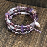 Fashion Purple Stone Wrap Bracelet
