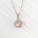 Silver-Tone Ball Chain Crystal Necklace