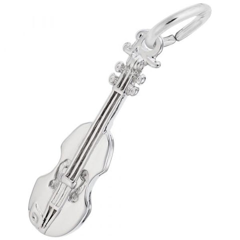 Sterling Silver Violin Accent Charm