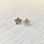 Sterling Silver Small Snowflake Stud