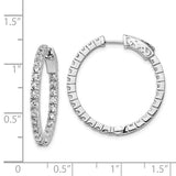 Sterling Silver CZ Inside Out Hoops