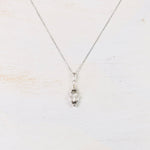 Sterling Silver April Crystal Necklace