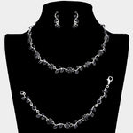 3 Piece Fashion Flower Necklace Set