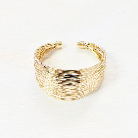 Fashion Gold Tone Thick Cuff