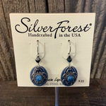 Denim Lapis Silver Forest Earrings